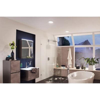 Areo Round LED Recessed Panel 180mm Warm White Dimmable - Nickel