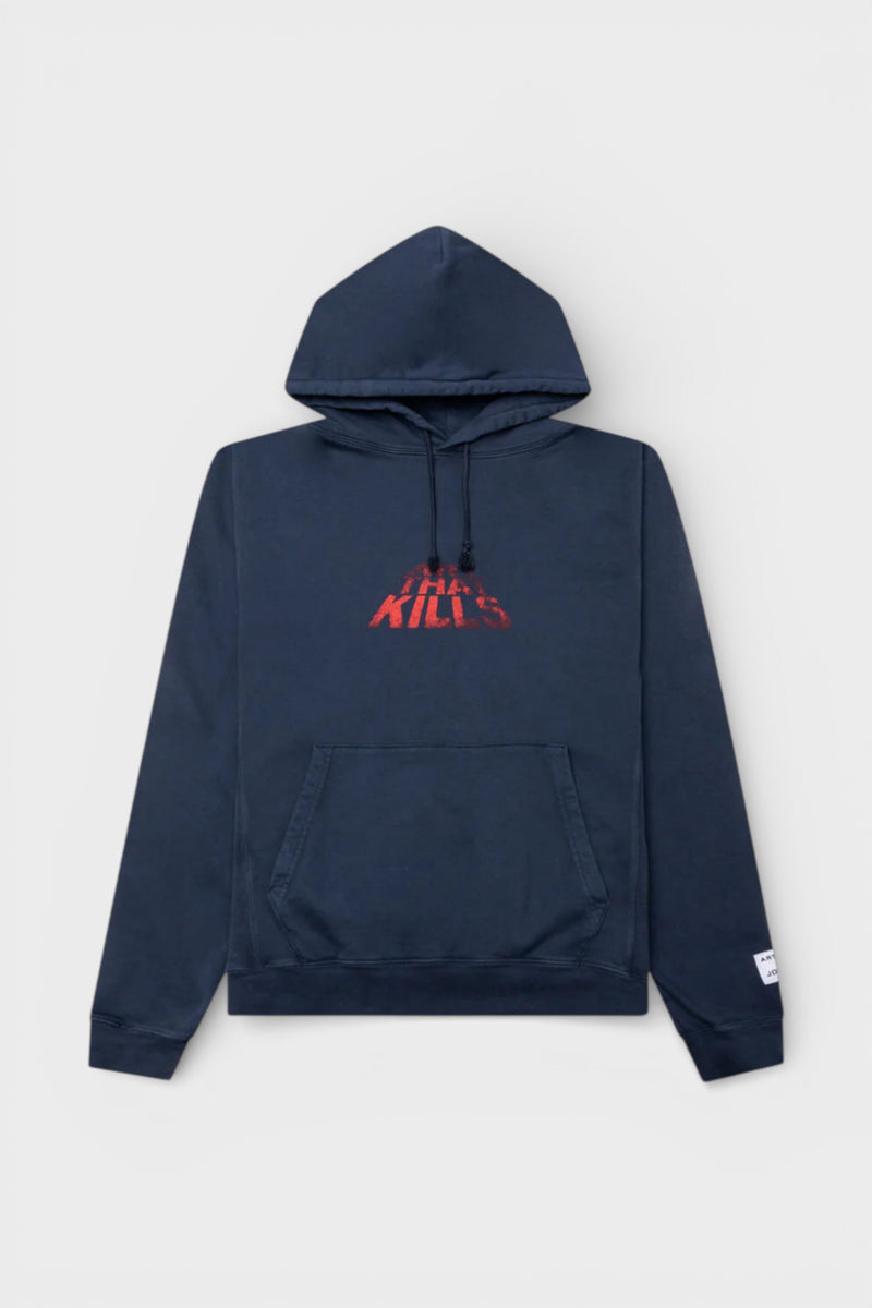 ATK Stacked Logo Hoodie Navy