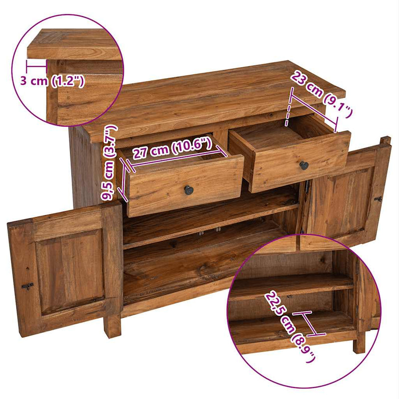 Lorava Reclaimed wood - 75cm Handmade
