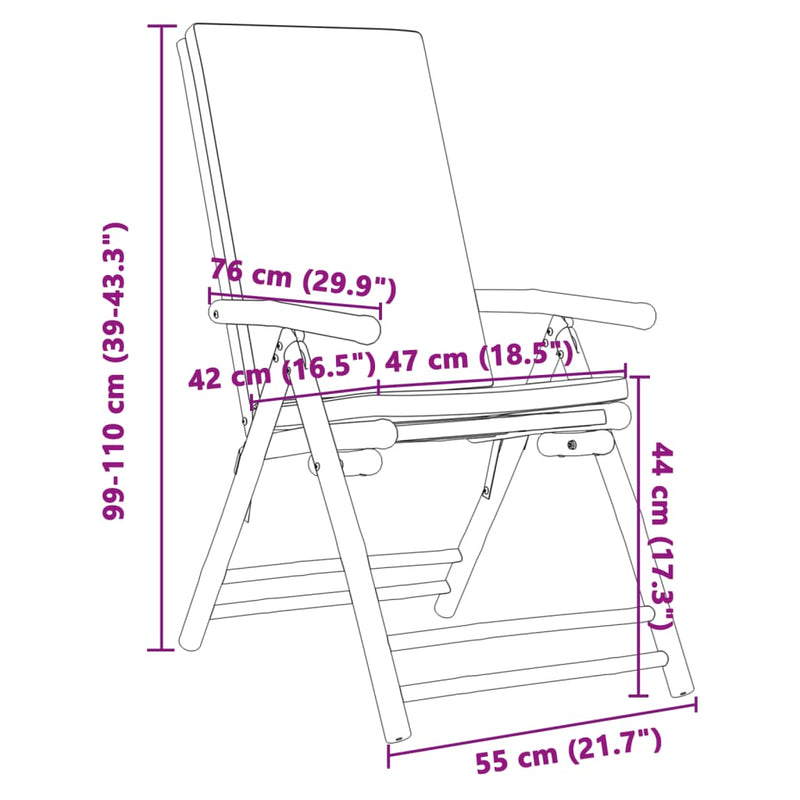 Dalma Bamboo Wood - 45 cm Foldable