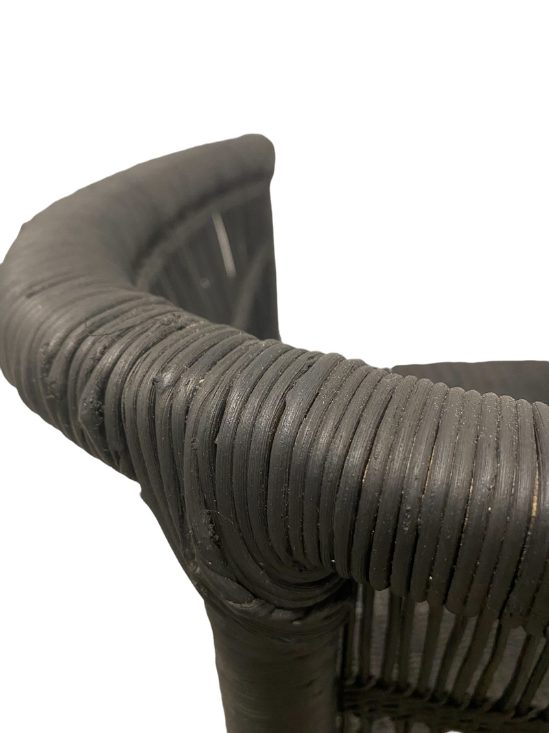Malawi Bar Stool hand made - Matt Black