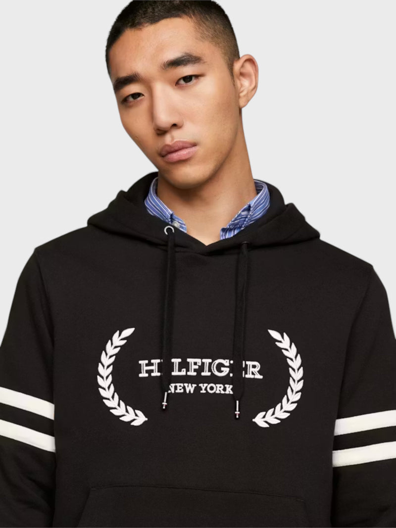 Tommy Hilfiger Laurel Monotype Hoodie Black