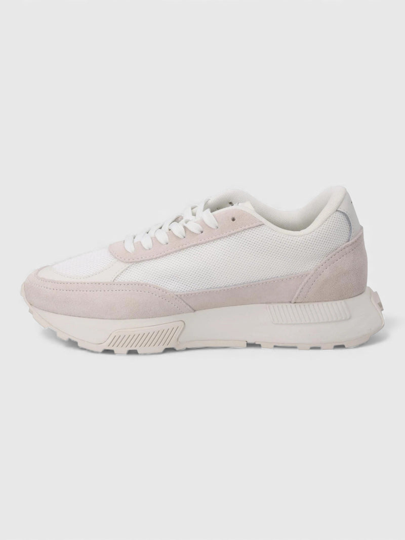 Diesel Womens Tyche Runner Sneakers Suede Fabric White