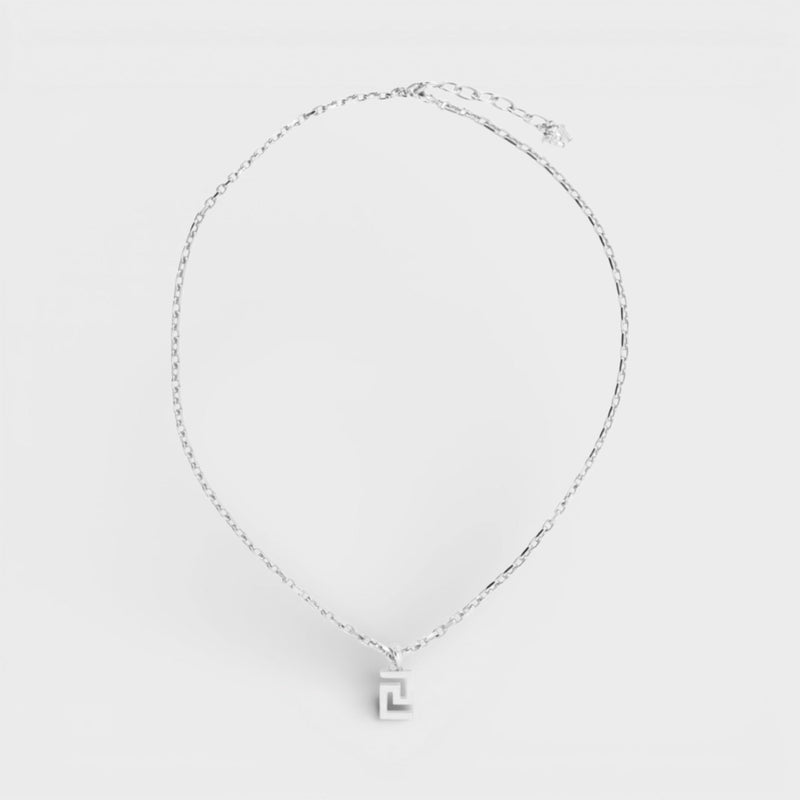 Greca Pendant Necklace Silver