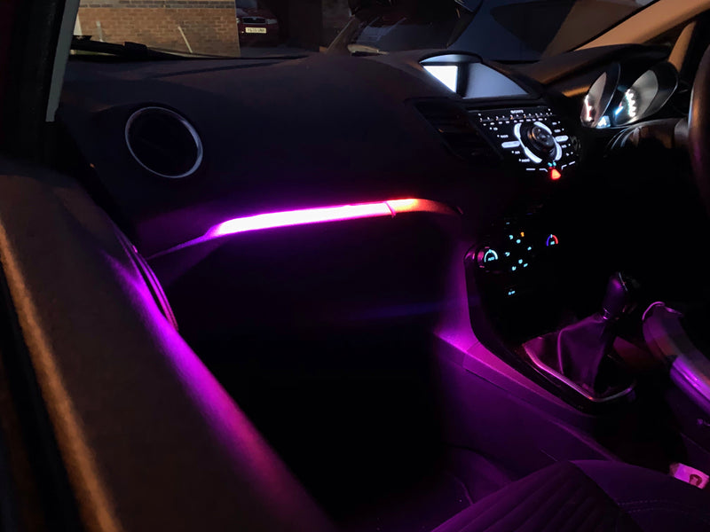 Chaser Edition Bluetooth Glove Box & Footwell Strip Kit – MK7 / MK7.5 Fiesta | 200+ RGB Modes | CEUK