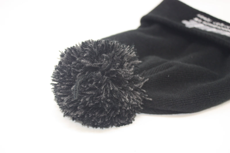 Official CEUK Winter Bobble Hat – Black Wool with Embroidered Logo | Optional Air Freshener