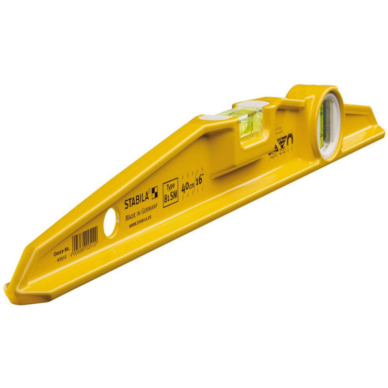 Stabila Bevelled Shaped Magnetic Spirit Level 81 SM For Hands Free Alignment On Steel Frames