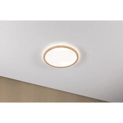 Atria Shine Backlight Round LED Panel 420mm Neutral White - Wood Look