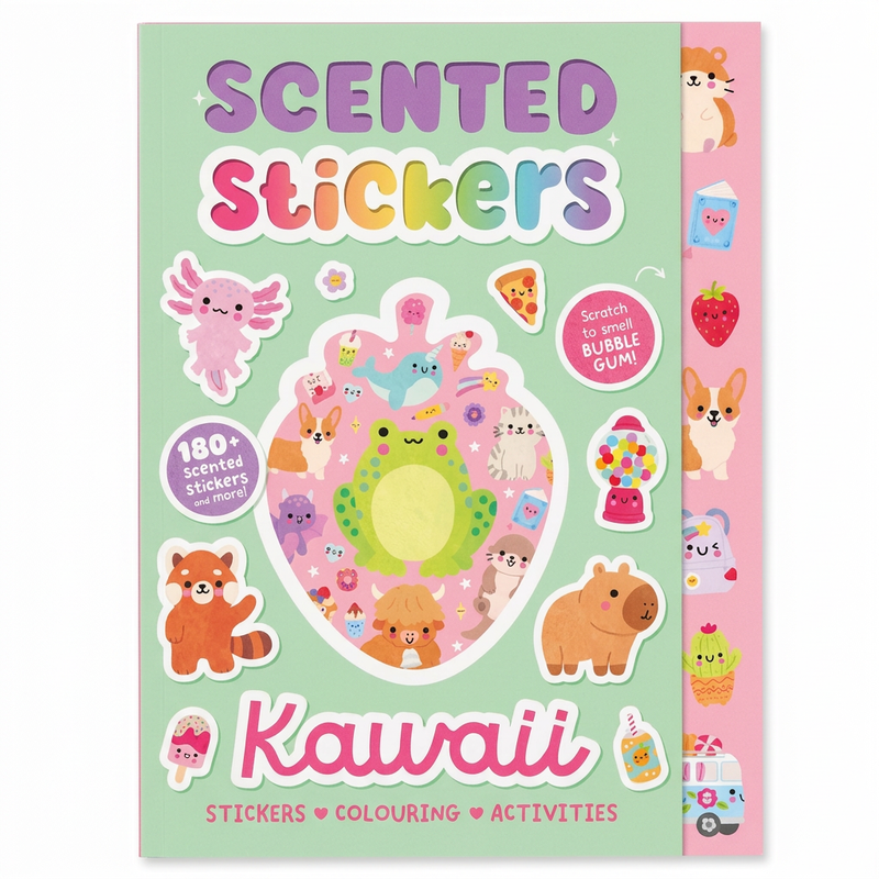 Kawaii scented stickers activity book