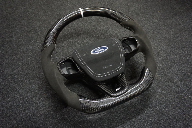 Ford Fiesta MK8 / MK8.5 Carbon Fibre Custom Steering Wheel (MK8 2018 - Present)