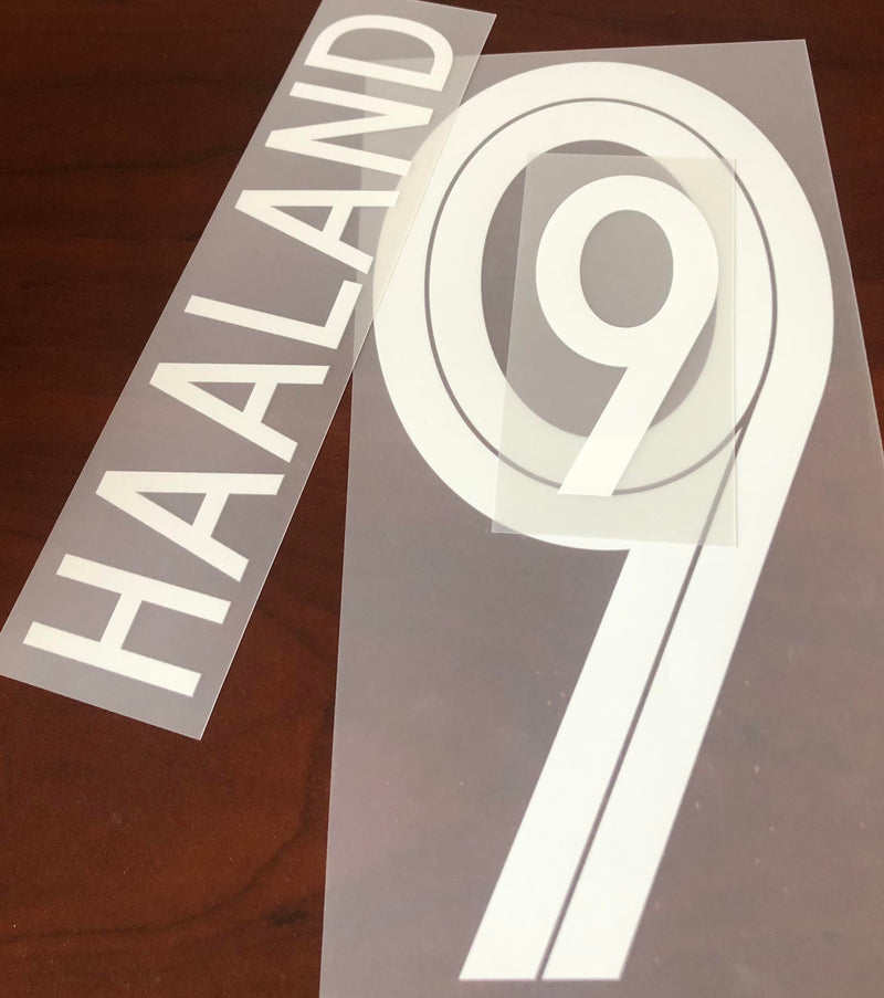 Haaland 9 Official Norway Player Size 2018-22 Home Nameblock and Number