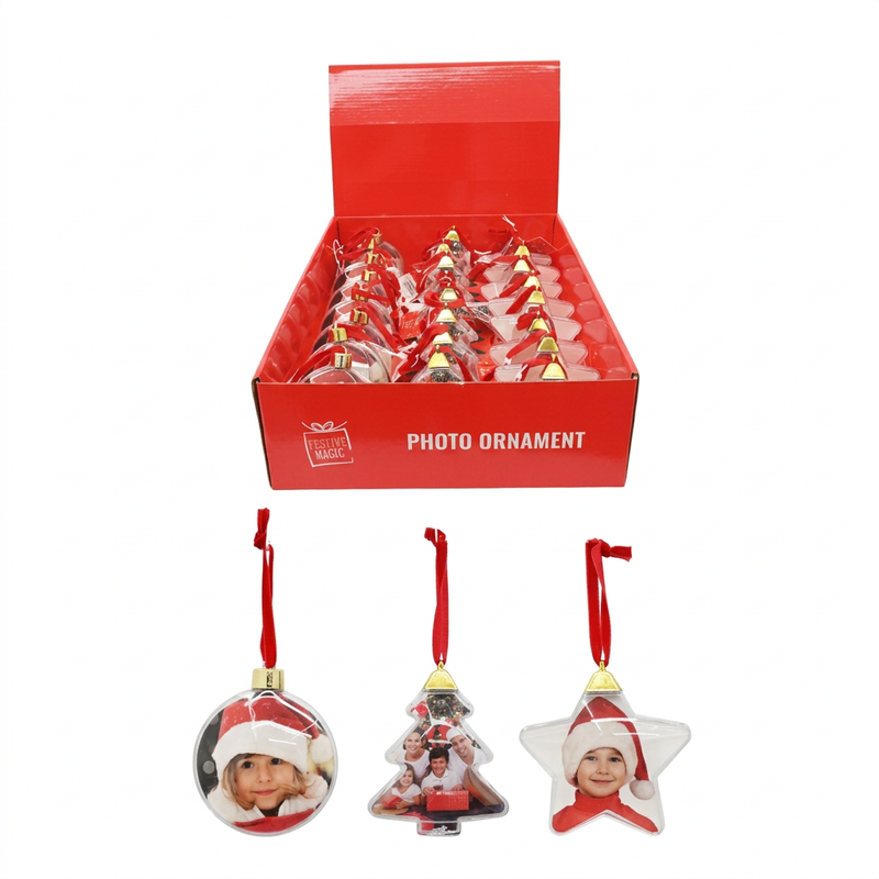 Christmas hanging photo ornament
