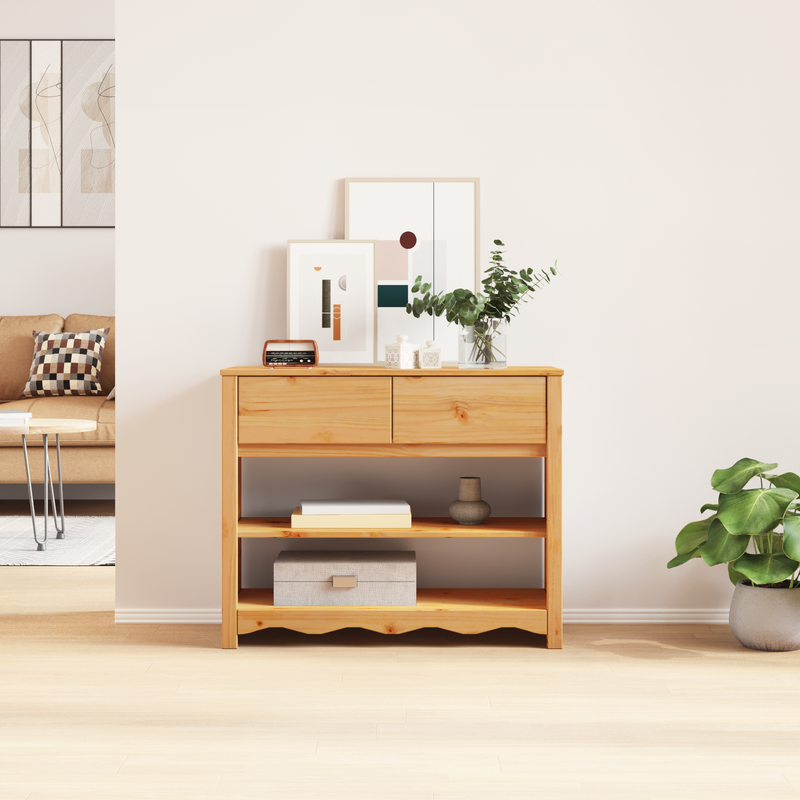Console Table "DRAMMEN" 89,5x37x73 cm Solid Wood Pine