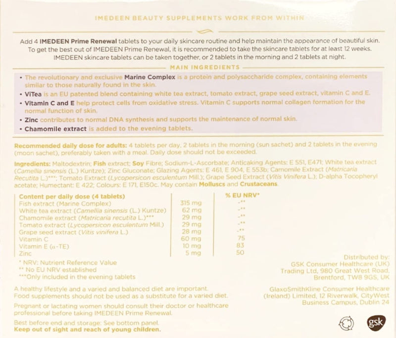 Imedeen Prime Renewal 3 Months Supply – Post-Menopause Skin Care (50+)
