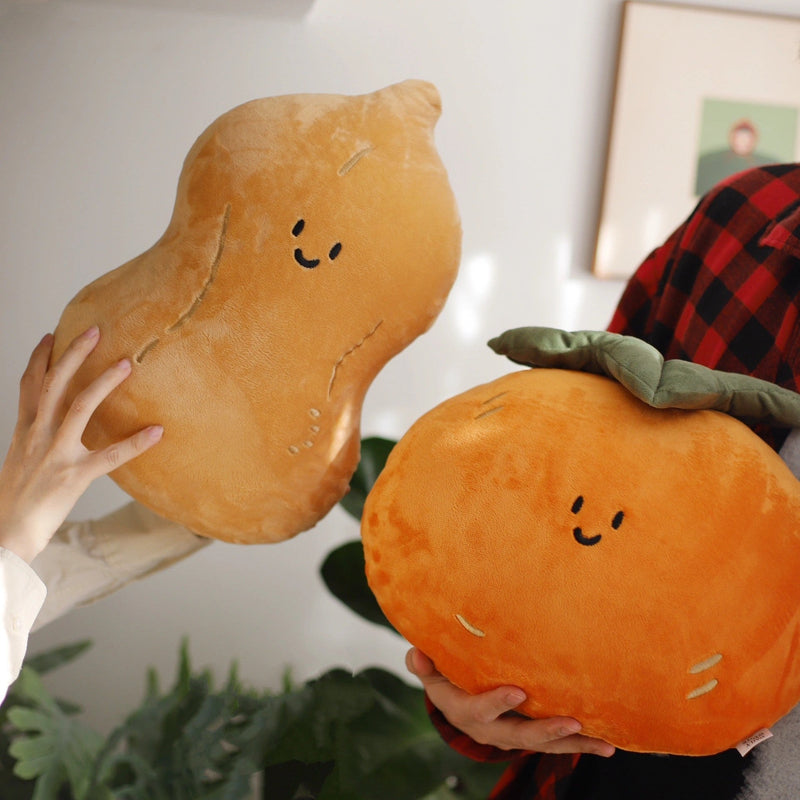 Daily White | Persimmon And Peanut Plush Pillow