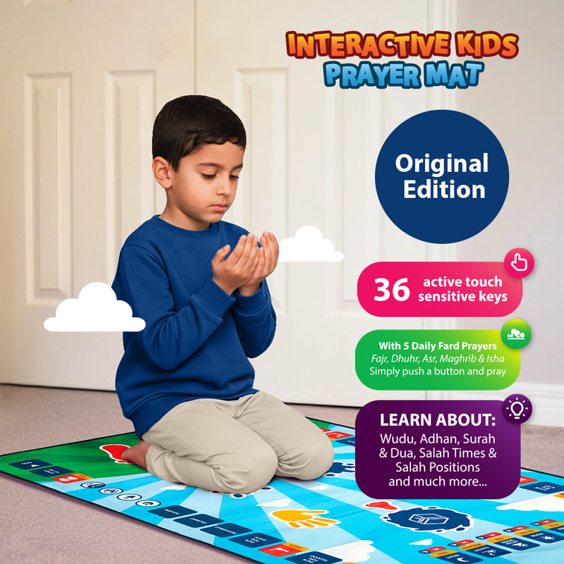 Smart Interactive Kids Prayer Mat | Now with Salah Translation | Ramadan & Eid Gift