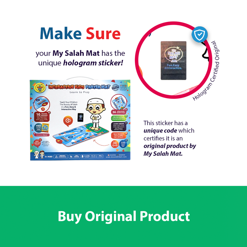 Kids Interactive Prayer Mat (Blue) | Learn Salah Step by Step