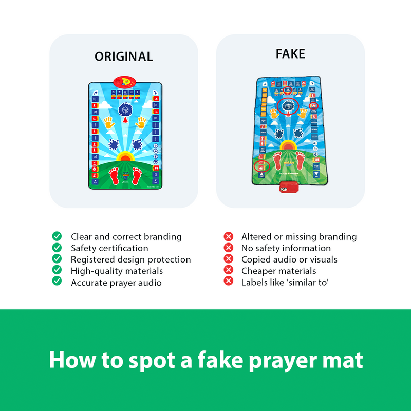 Smart Interactive Kids Prayer Mat | Now with Salah Translation | Ramadan & Eid Gift