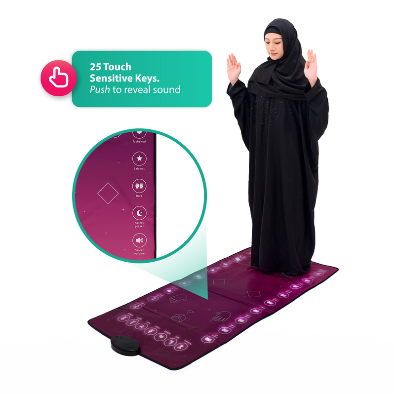 Adults & Reverts Interactive Prayer Mat (Rahma) | Learn Salah Step by Step