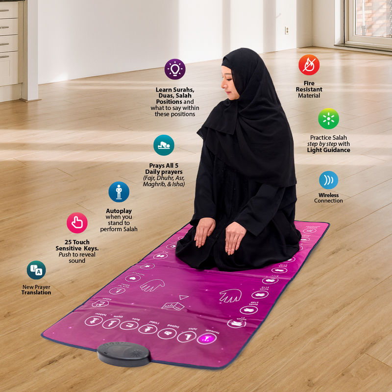 Smart Interactive Adult/Revert Prayer Mat | Rahma Version | 8years+ | Ramadan & Eid Gift