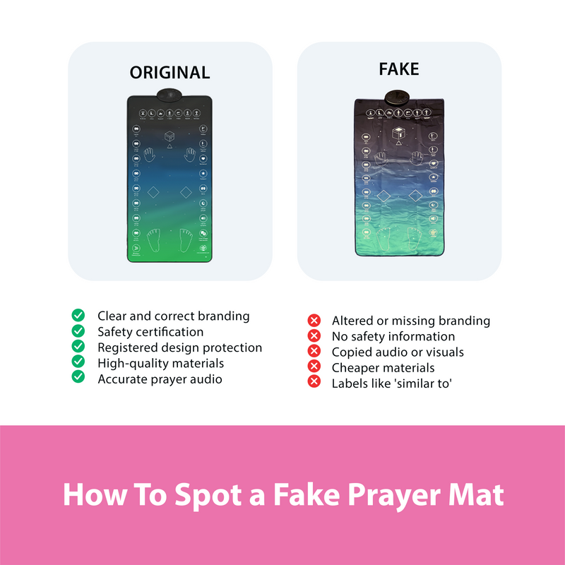 Adults & Reverts Interactive Prayer Mat (Rahma) | Learn Salah Step by Step