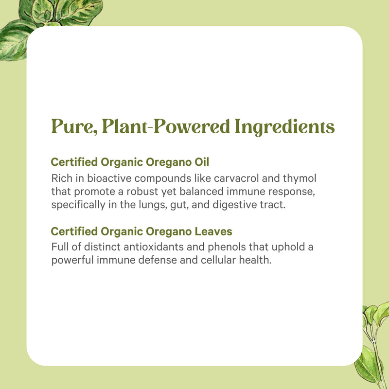 PURE SYNERGY SuperPure Oregano Extract Capsules | Organic Oregano Oil & Leaf