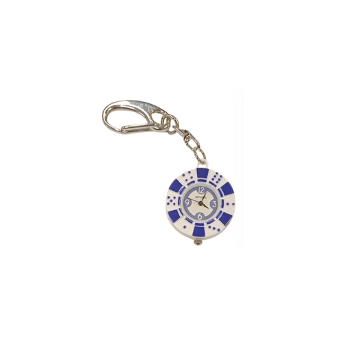 Imperial Key Chain Clock White & Blue £10 London Casinos IMP748B - CLEARANCE NEEDS RE-BATTERY - InStock