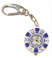 Imperial Key Chain Clock White & Blue £10 London Casinos IMP748B - CLEARANCE NEEDS RE-BATTERY - InStock