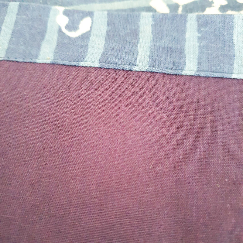 Indigo block-printed placemats set of 2, handmade table mats