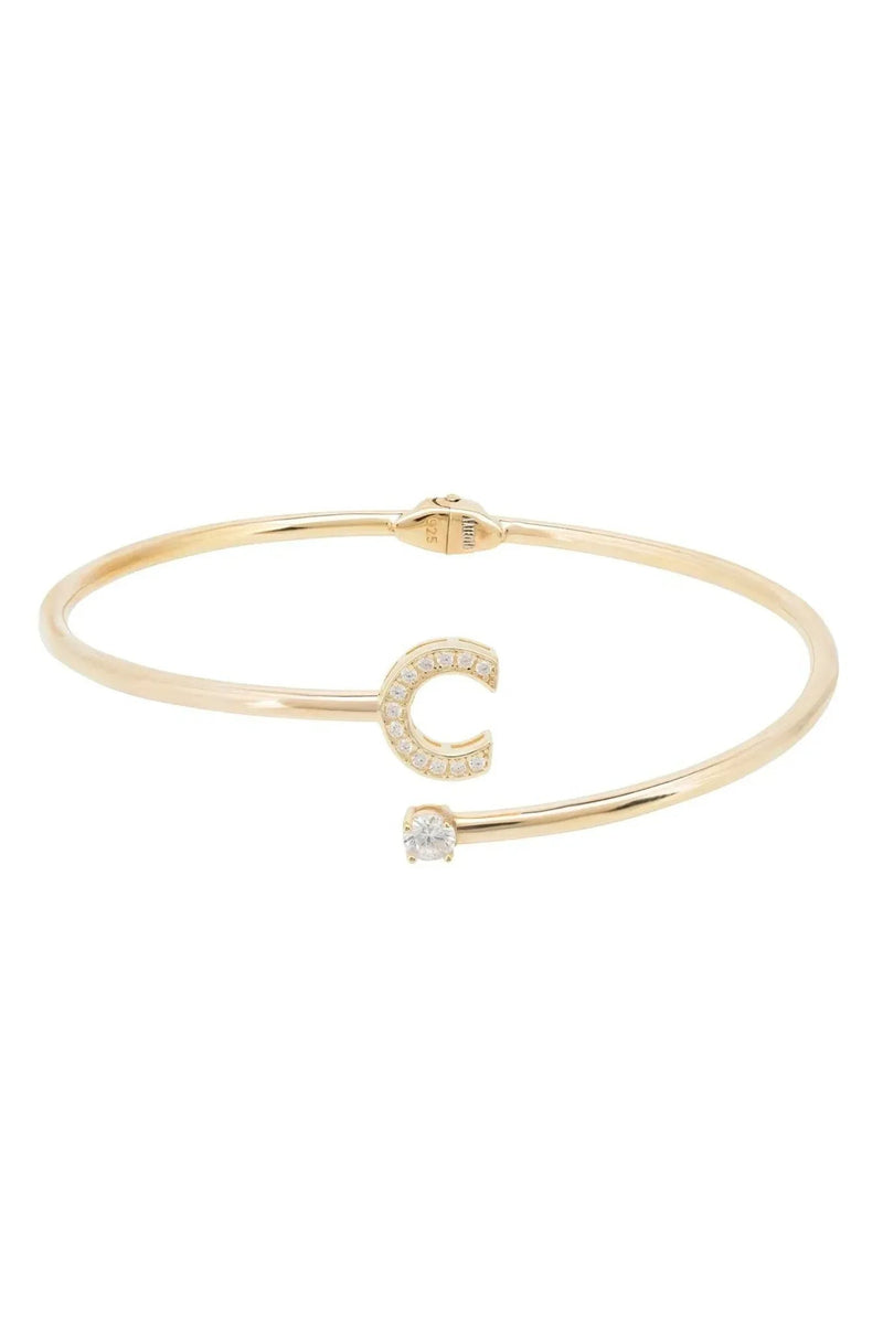 Initial Bangle Gold C