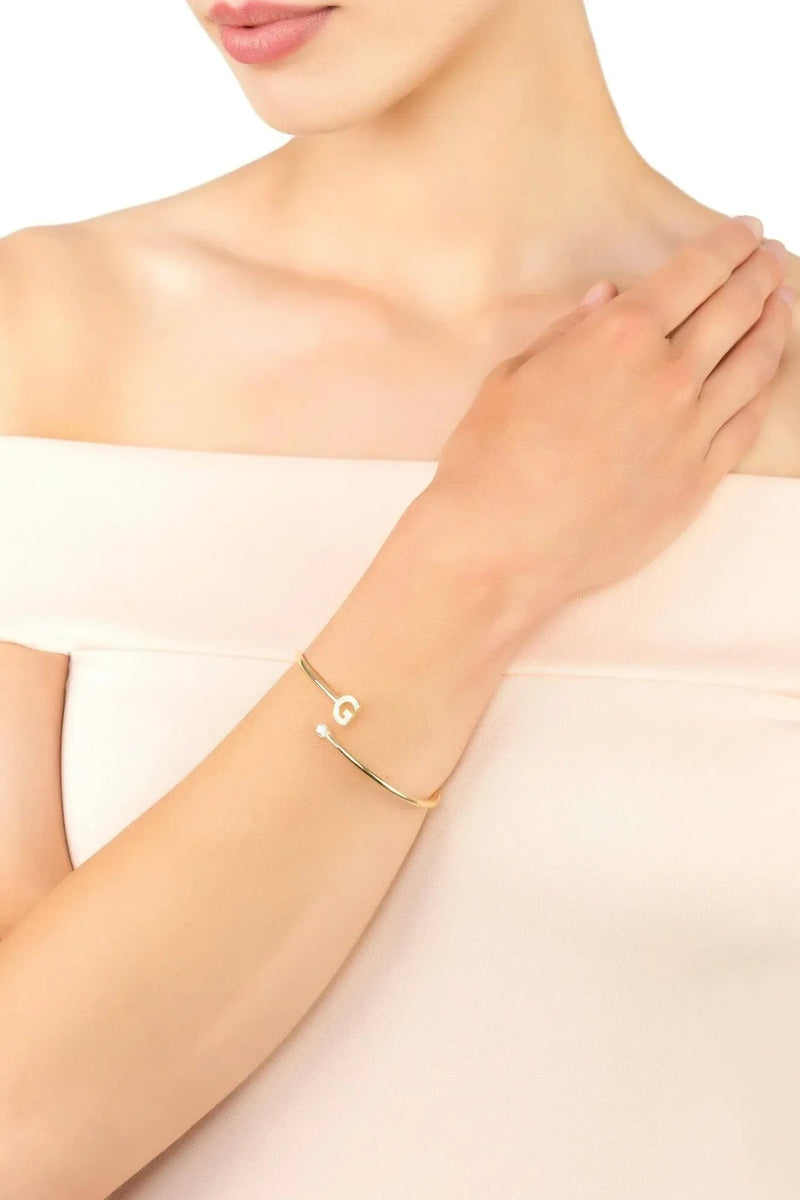 Initial Bangle Gold G