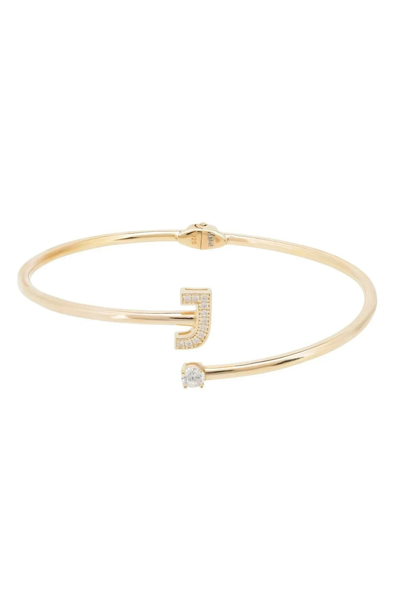 Initial Bangle Gold J