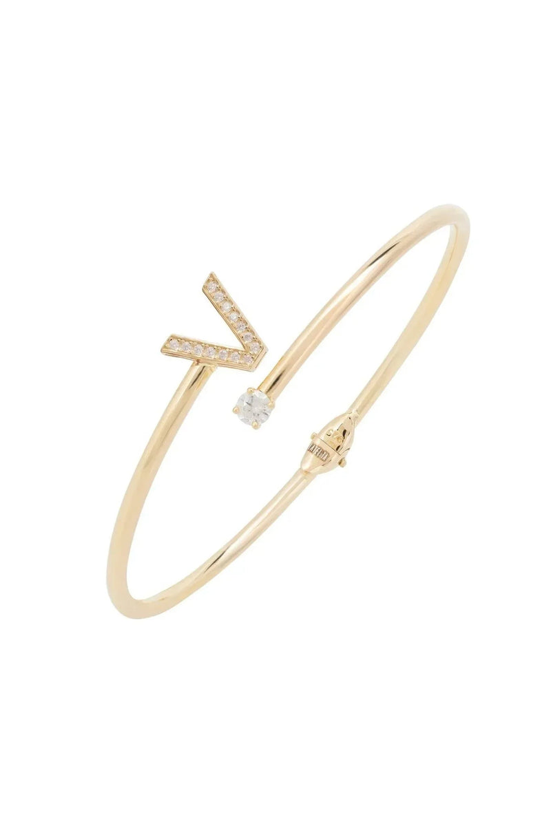 Initial Bangle Gold V