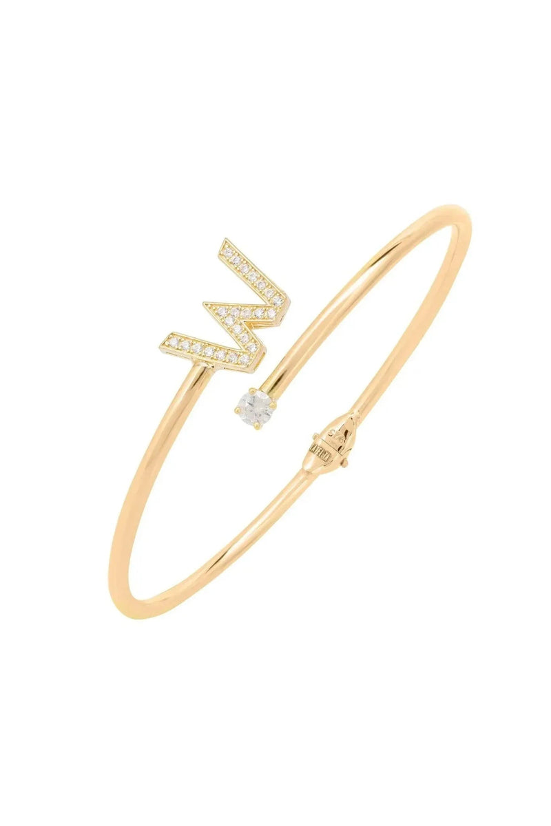 Initial Bangle Gold W
