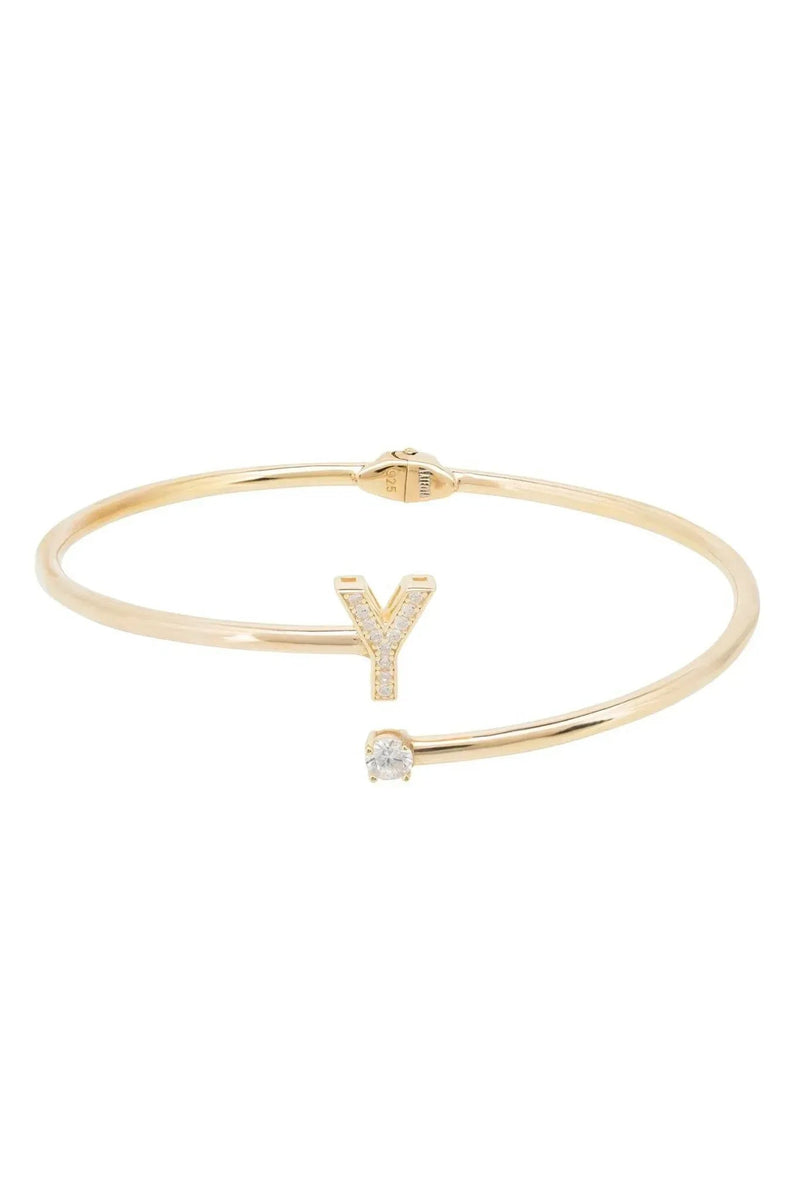 Initial Bangle Gold Y
