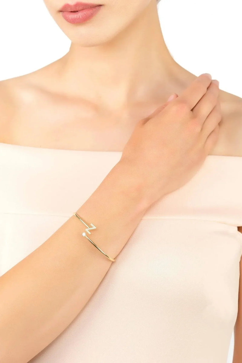 Initial Bangle Gold Z