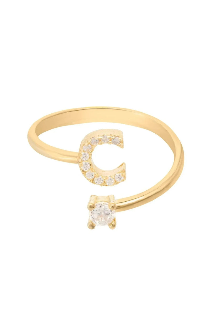 Initial Ring Gold C