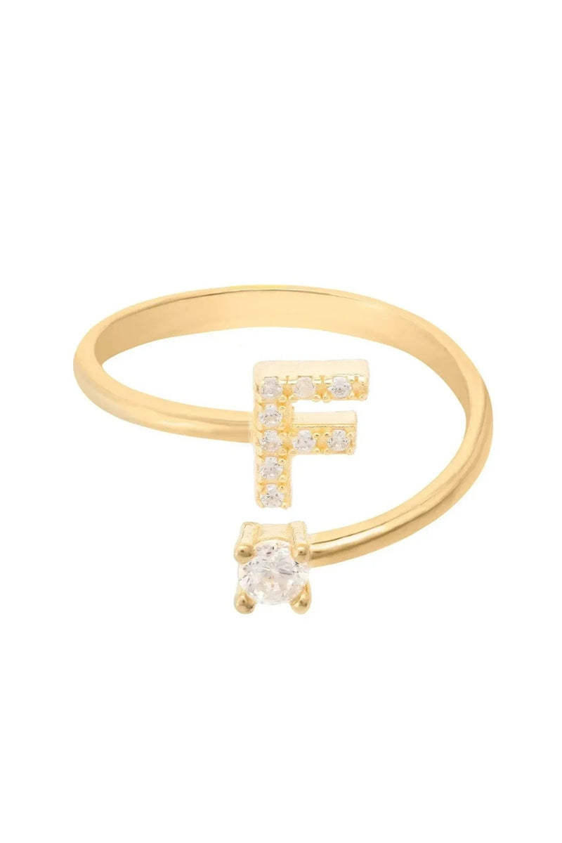 Initial Ring Gold F