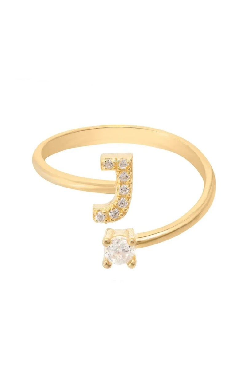 Initial Ring Gold J