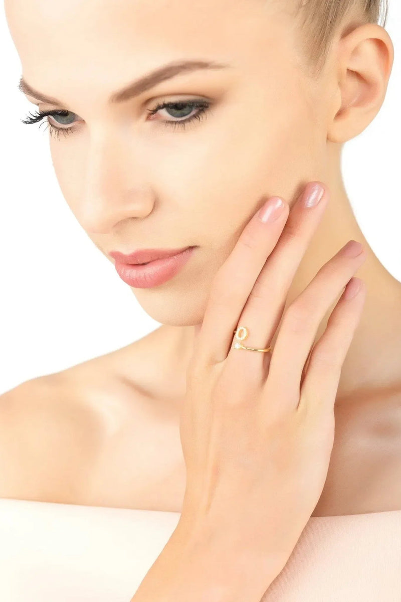 Initial Ring Gold O