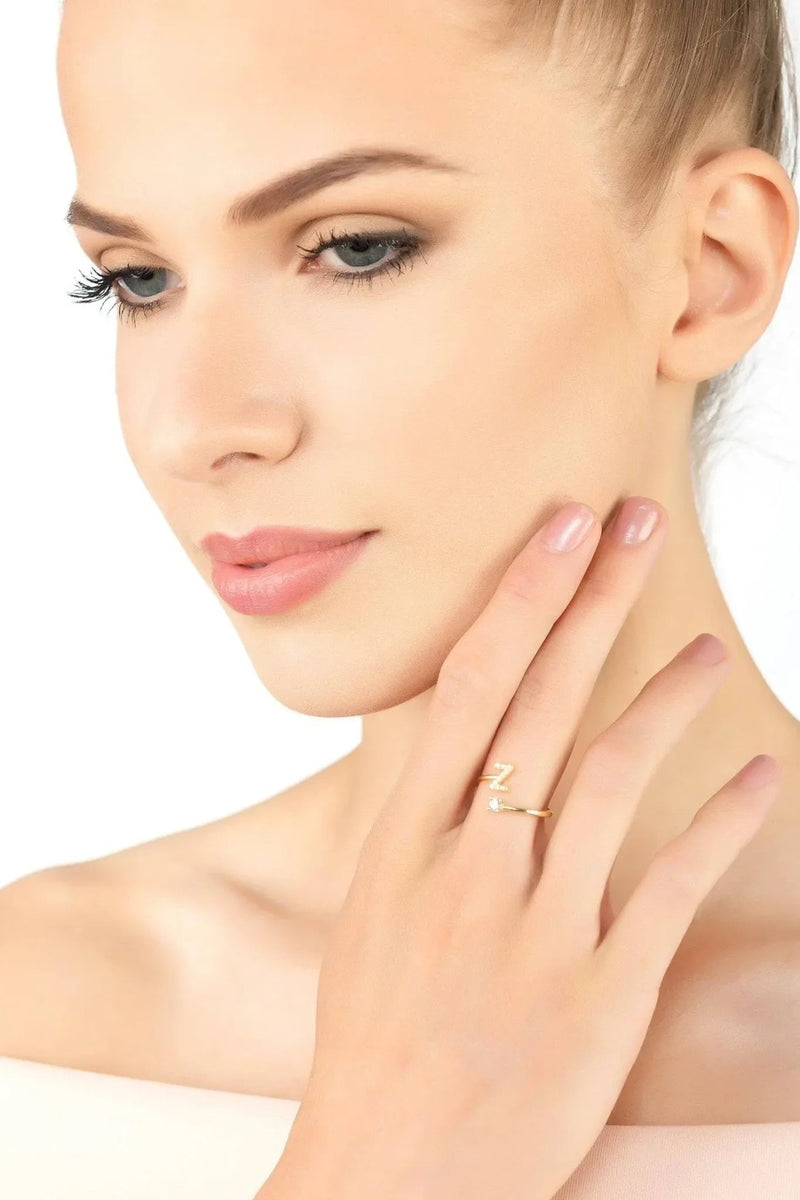 Initial Ring Gold Z