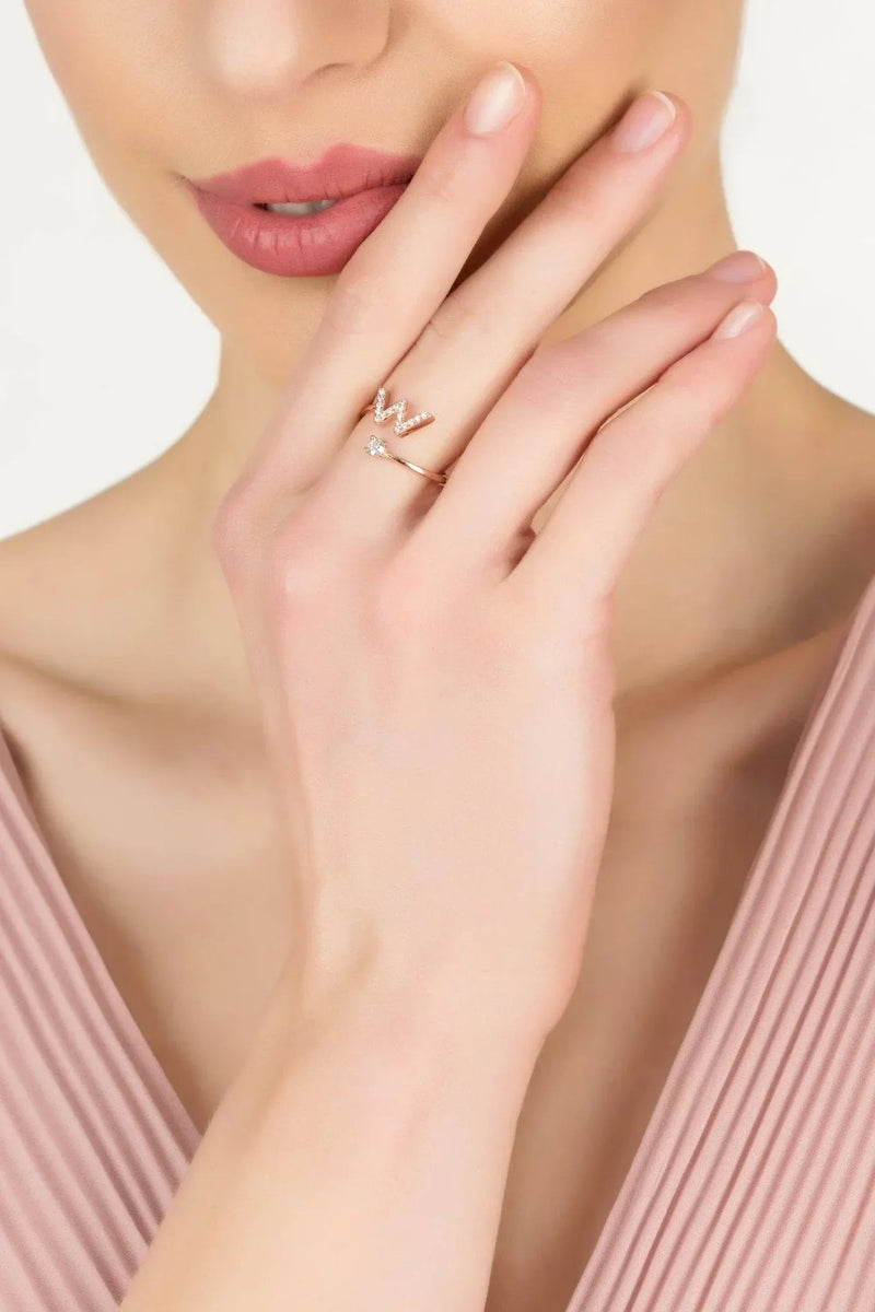 Initial Ring Rosegold W
