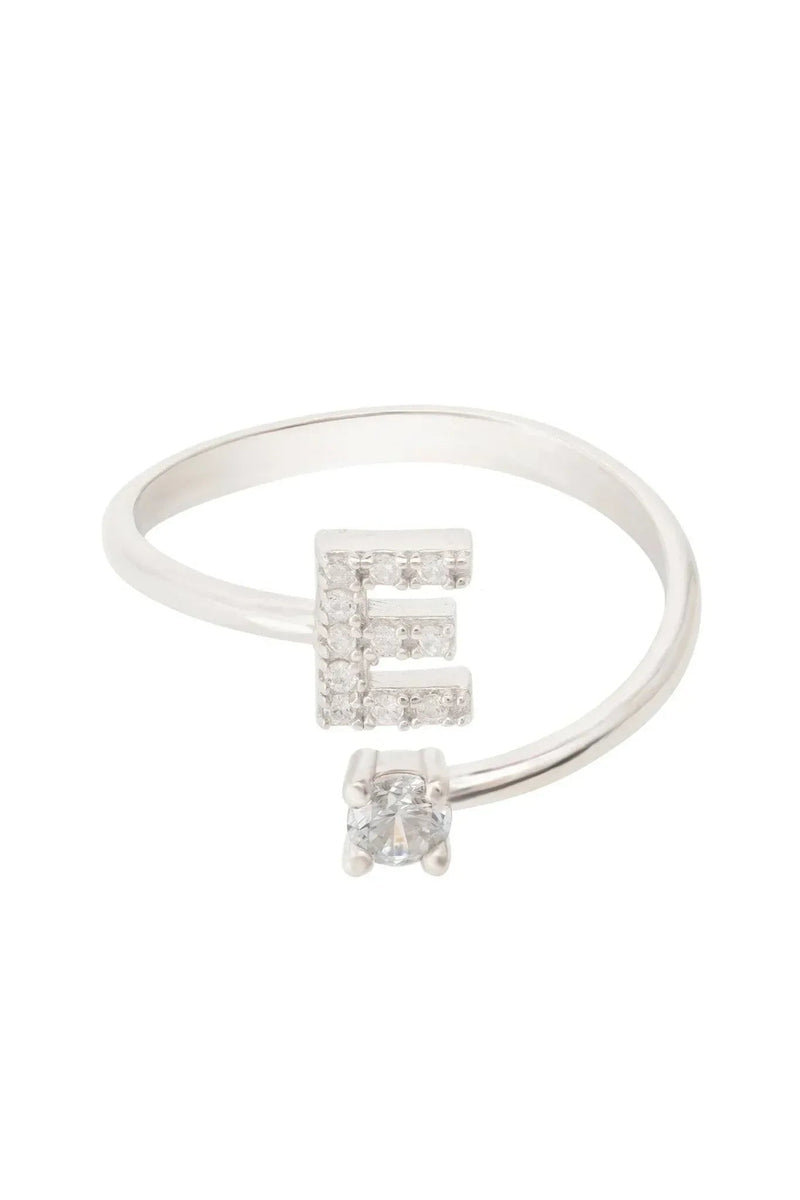 Initial Ring Silver E