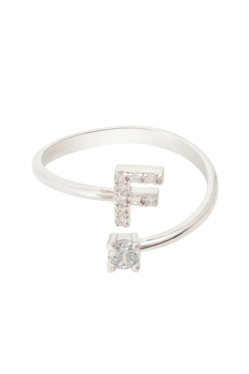 Initial Ring Silver F