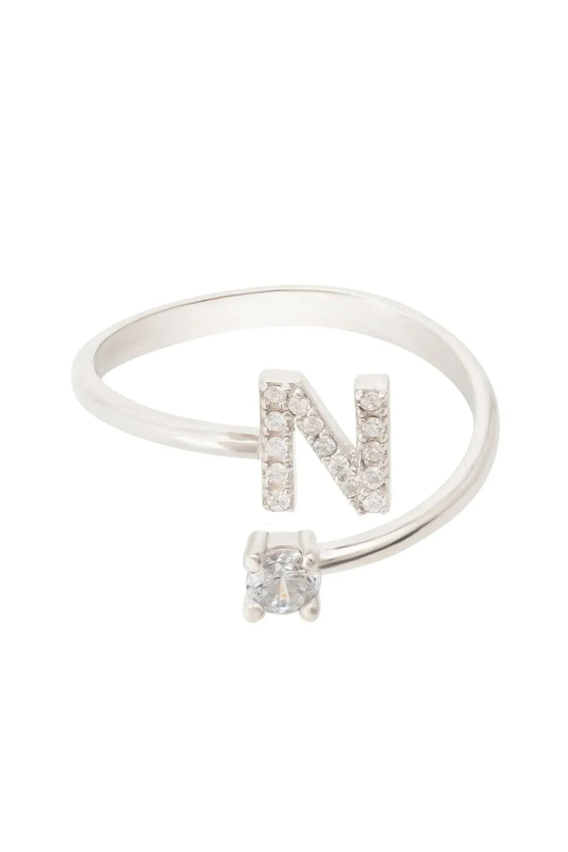 Initial Ring Silver N