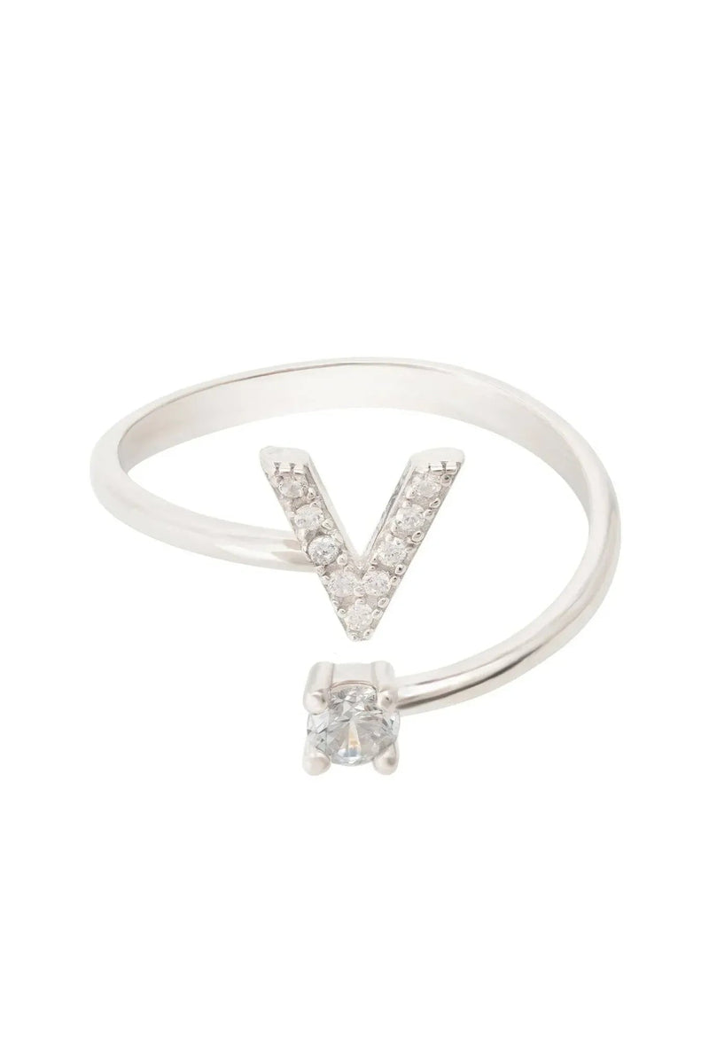 Initial Ring Silver V