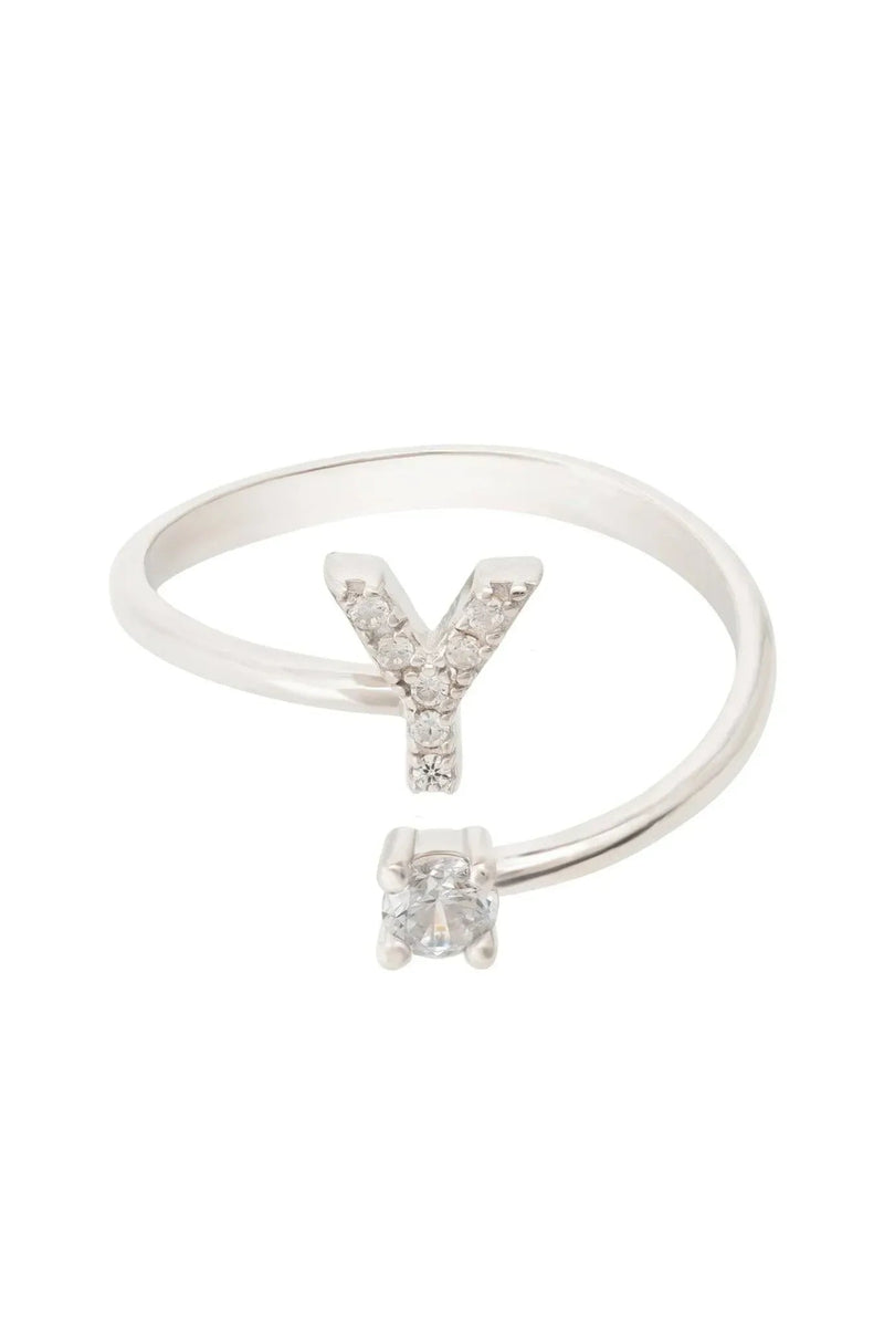 Initial Ring Silver Y