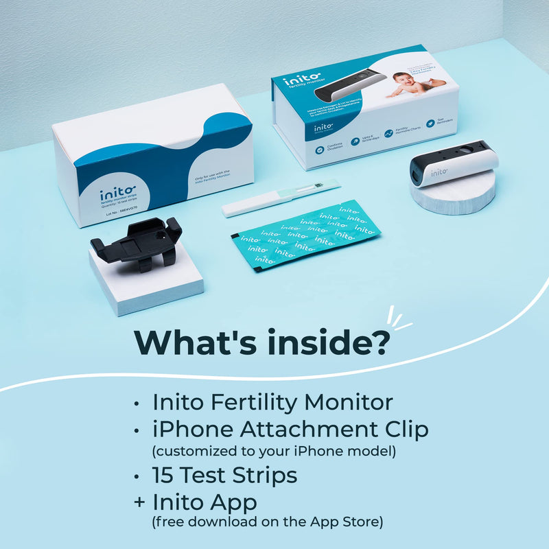 Inito Fertility Monitor & Hormone Tracker — Ovulation & Hormone Tracking (15 Strips) | iPhone 16 Compatible