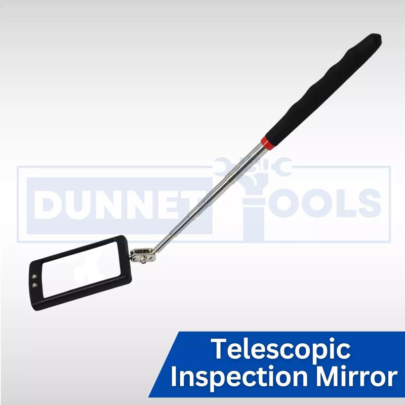 Telescopic LED Inspection Mirror 29–87cm Swivel Tool