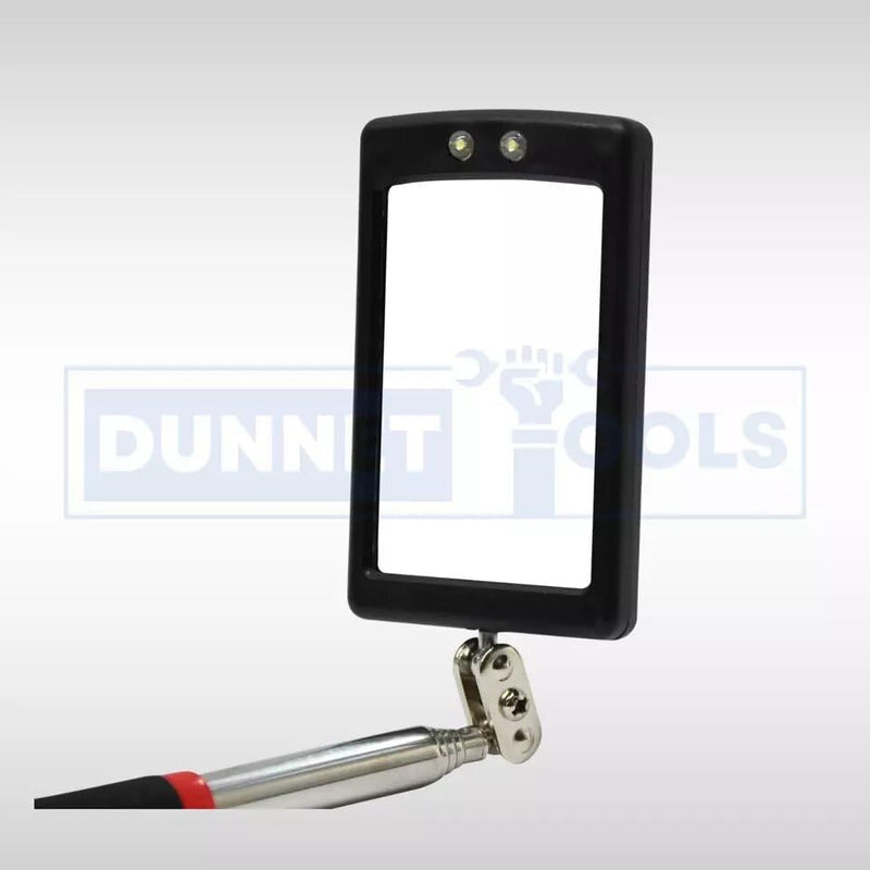 Telescopic LED Inspection Mirror 29–87cm Swivel Tool